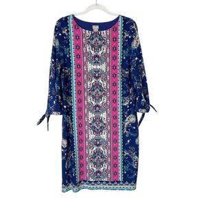 NEW Chicos Medallion Print Shift Dress Womens Size 2 US 12 Large